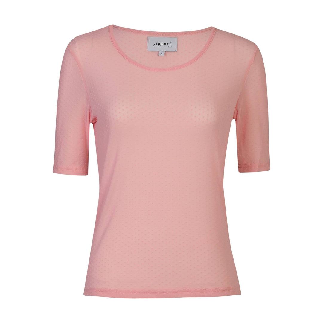 Liberte - Mesh Ss Tshirt, Dot 22011 - Rose T-shirts 
