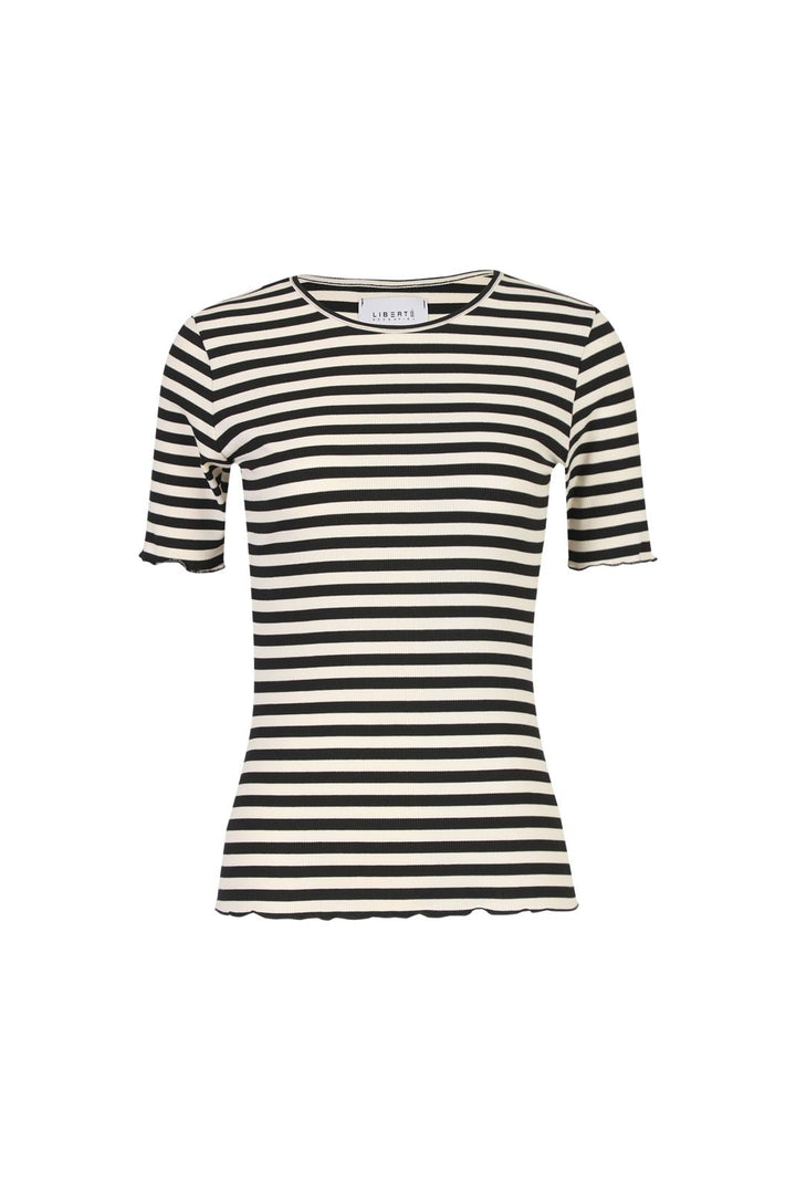 Liberte - Natalia Ss Blouse 9971 - Black Creme Stripe