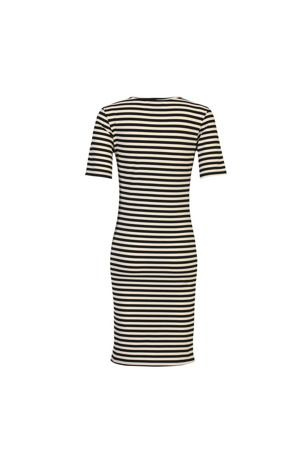 Liberte - Natalia Ss Tshirt Dress 22407 - Black Creme Stripe