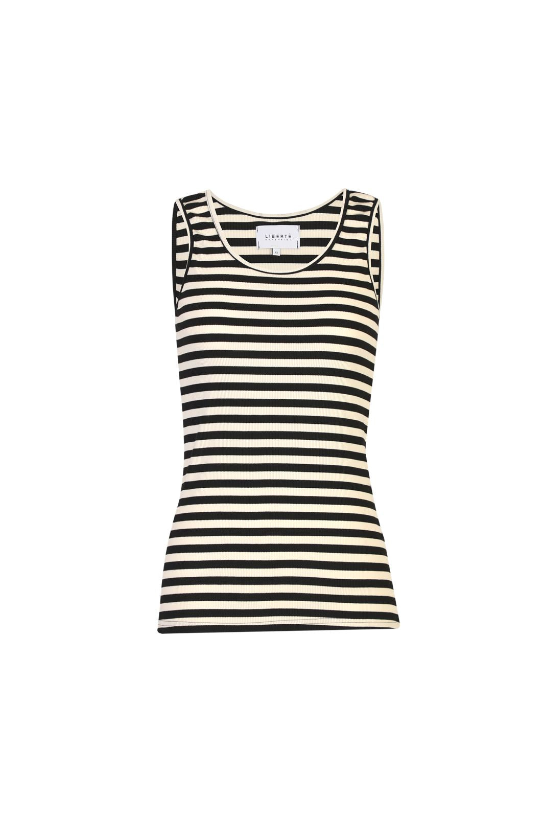 Liberte - Natalia Tank Top 21160 - Black Creme Stripe