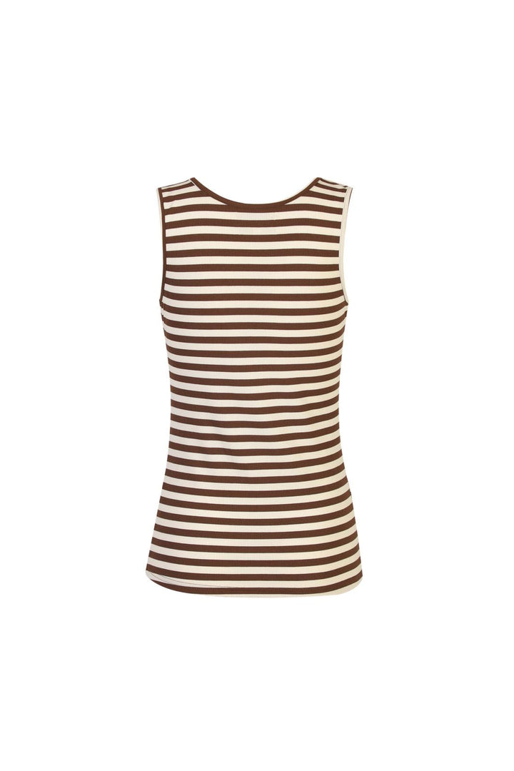 Liberte - Natalia Tank Top 21160 - Brown Creme Stripe
