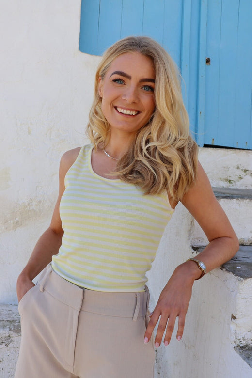 Liberte - Natalia Tank Top 21160 - Yellow Creme Stripe