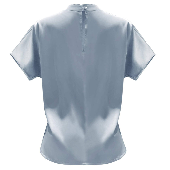 Liberte - Pip Ss Pearl Blouse 22379 - Dusty Light Blue Bluser 