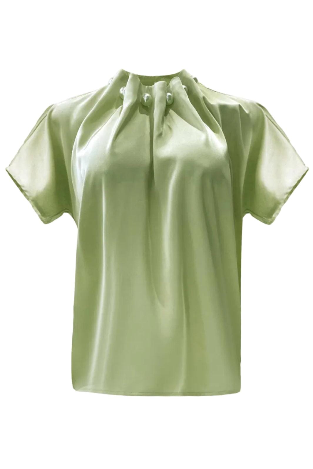 Liberte - Pip Ss Pearl Blouse 22379 - Mint Bluser 