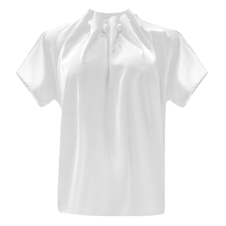 Liberte - Pip Ss Pearl Blouse 22379 - Offwhite Bluser 