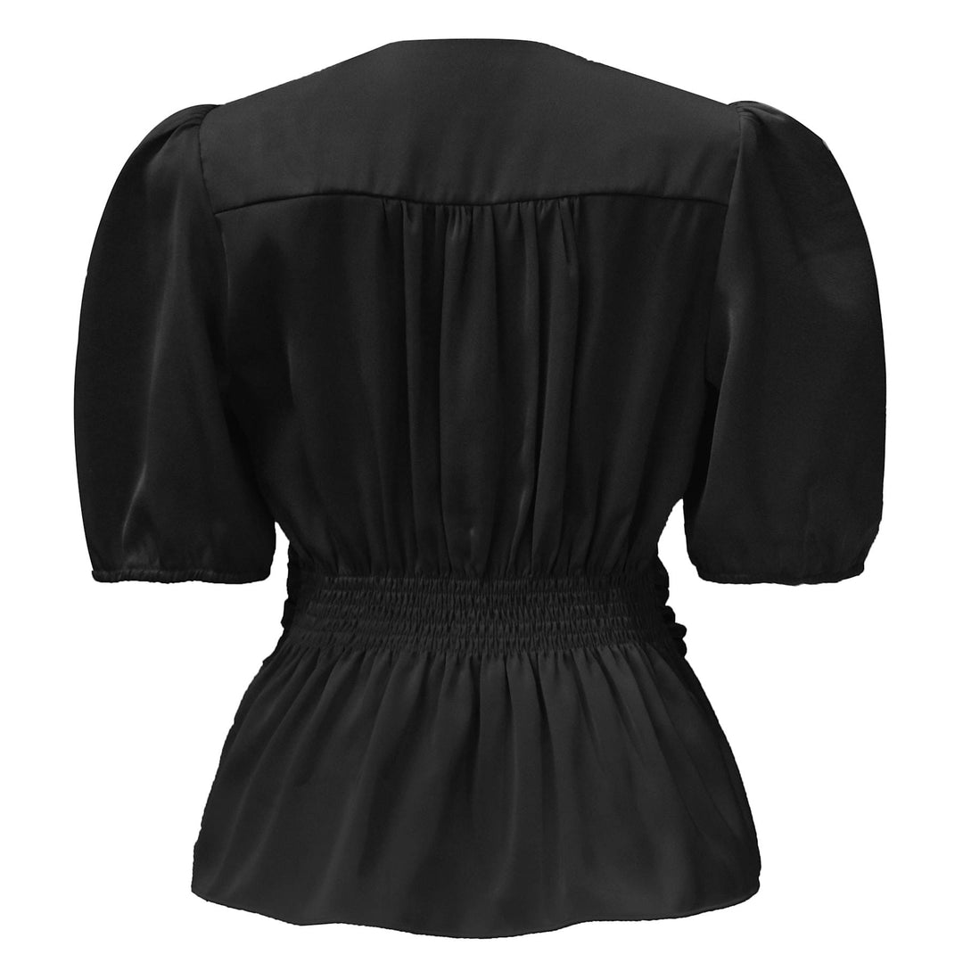 Liberte - Tiki Ss Twist Blouse 22205 - Black Bluser 
