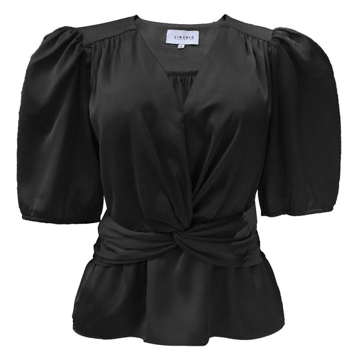Liberte - Tiki Ss Twist Blouse 22205 - Black Bluser 