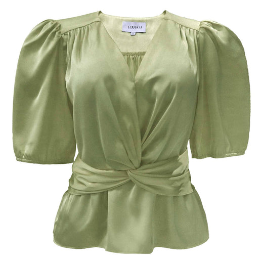 Liberte - Tiki Ss Twist Blouse 22205 - Mint Bluser 