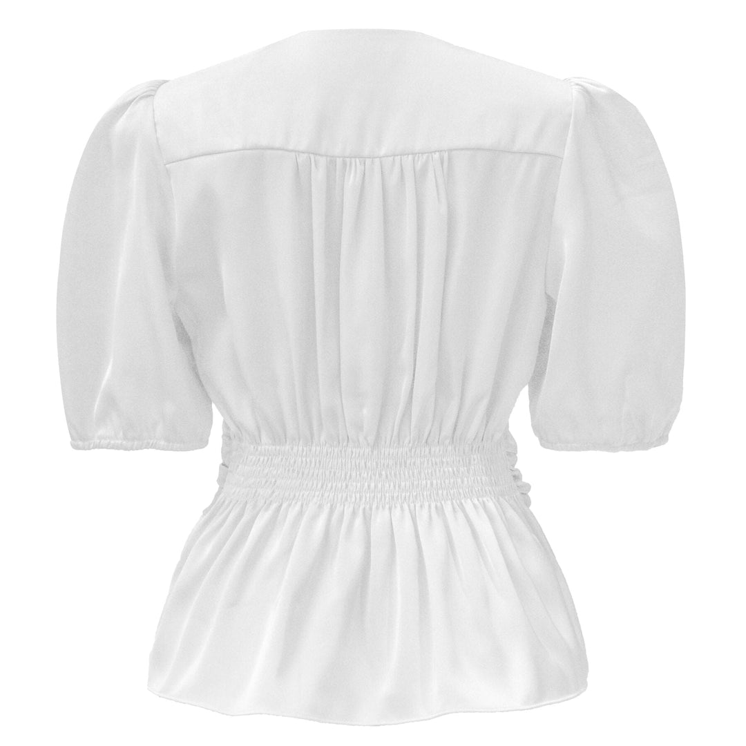 Liberte - Tiki Ss Twist Blouse 22205 - Offwhite Bluser 