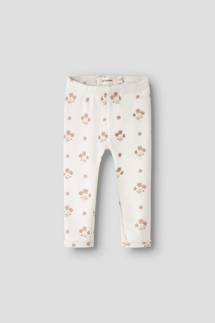 Lil' Atelier - Nbflayo Sin Slim Leggings Lil - 5033059 Coconut Milk Flower Pink