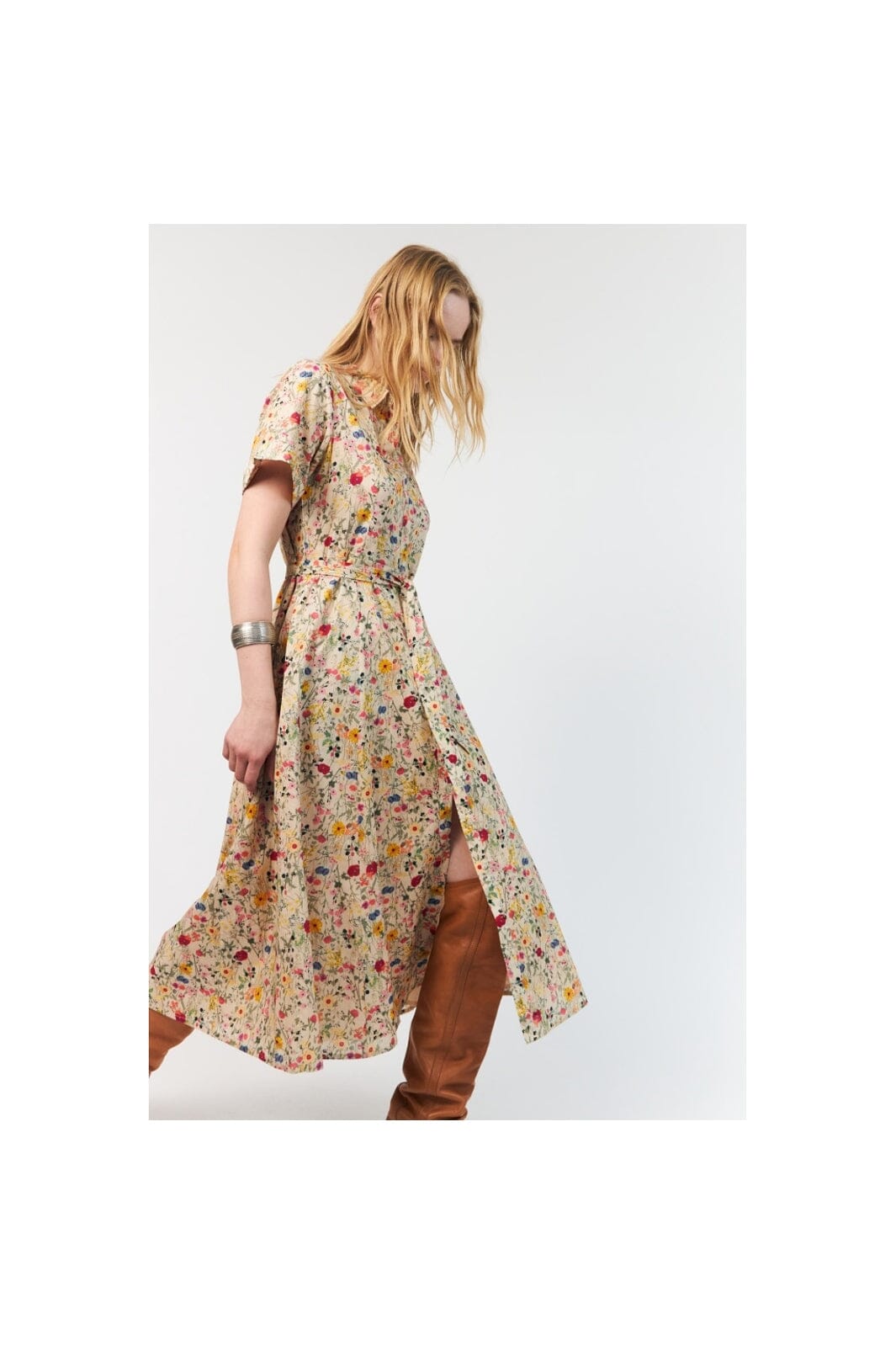Lollys Laundry - Blakell Midi Dress Ss 26241-3007 - 74 - Flower Print