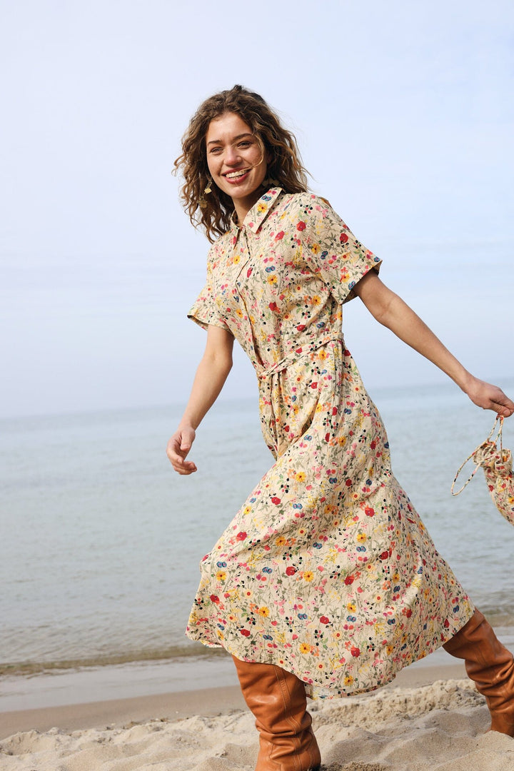Lollys Laundry - Blakell Midi Dress Ss 26241-3007 - 74 - Flower Print Kjoler 