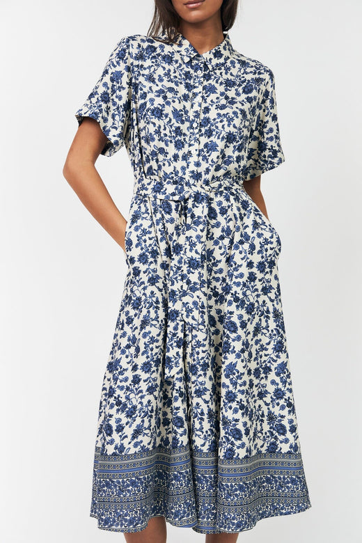 Lollys Laundry - Blakell Midi Dress Ss26105-3001 - 20 Blue Kjoler 