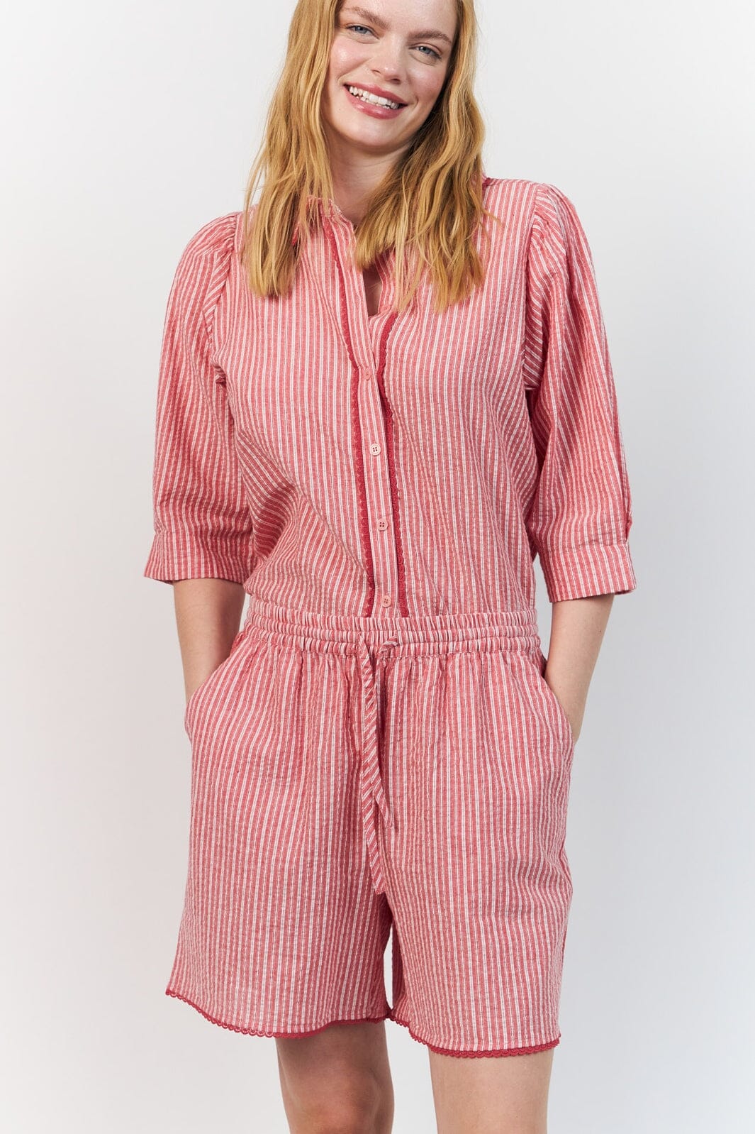 Lollys Laundry - Bonoll Shirt Ss 26271-1029 - 30 - Red