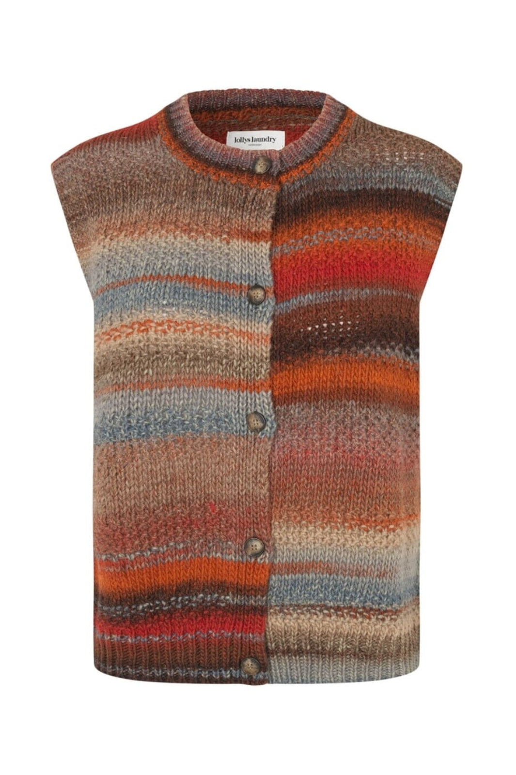 Lollys Laundry - Nynnell Knit Vest Sl 26466-5009 - 54 - Rust
