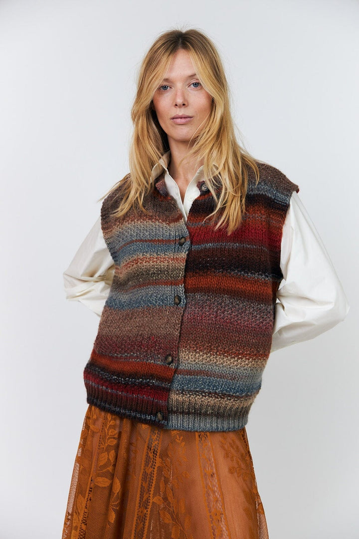 Lollys Laundry - Nynnell Knit Vest Sl 26466-5009 - 54 - Rust