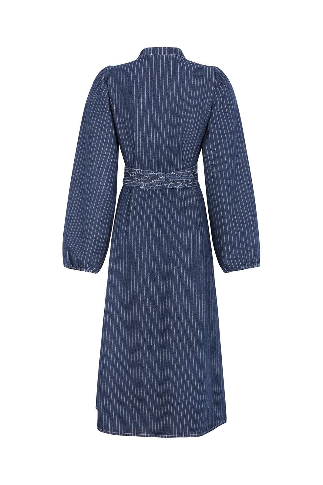Lollys Laundry - Parisll Midi Dress Ls 26522-3015 -  80 Stripe
