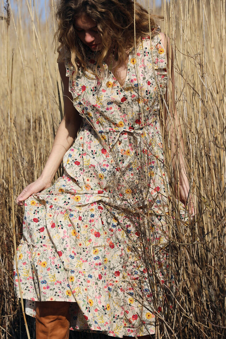 Lollys Laundry - Samoll Midi Dress Sl26241-3006 - 74 Flower Print Kjoler 