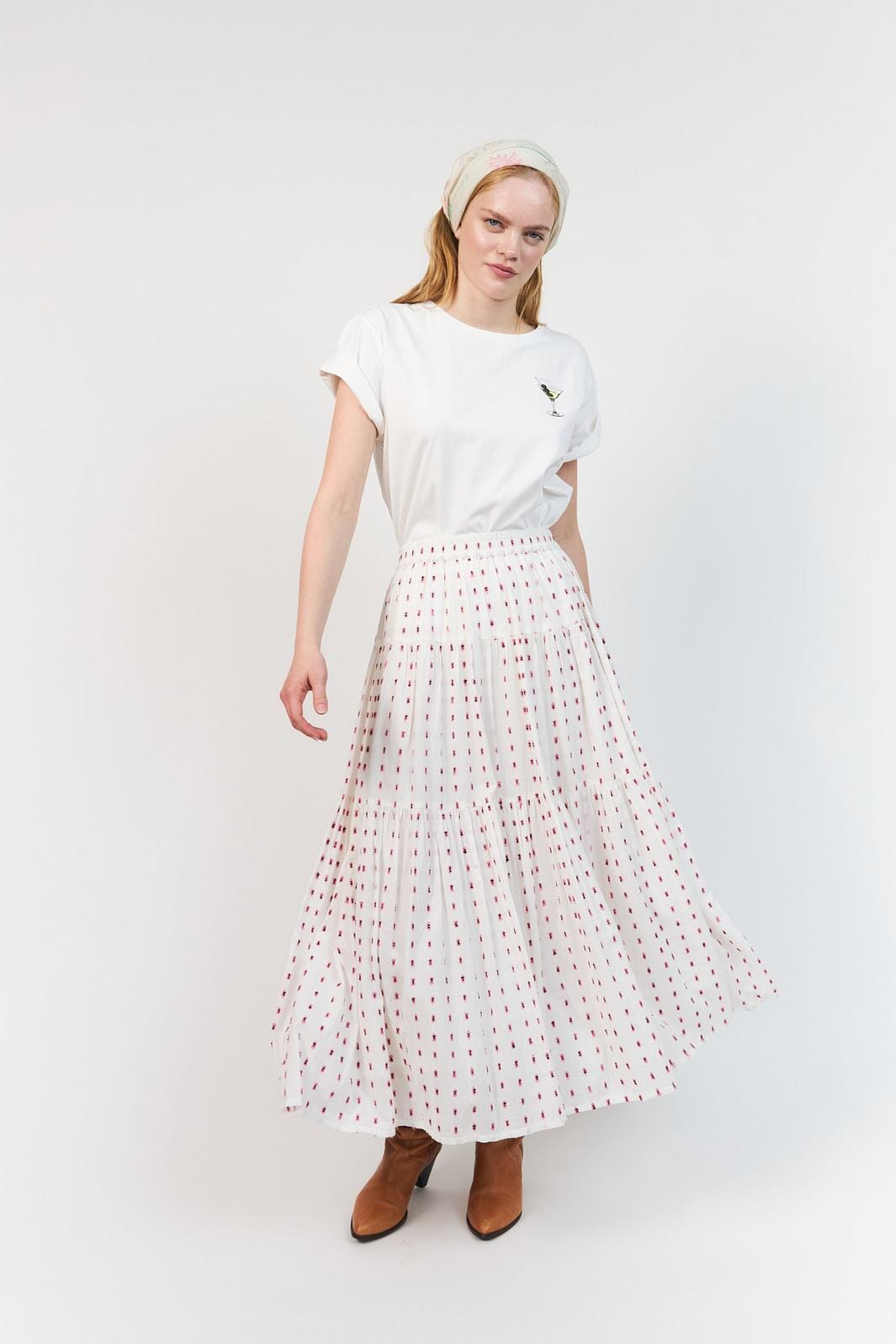 Lollys Laundry - Sunsetll Maxi Skirt26218-2002 - 02 Creme
