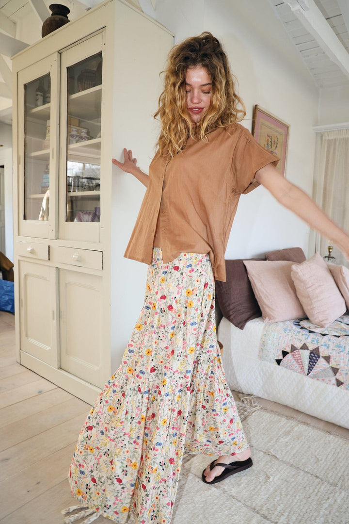 Lollys Laundry - Sunsetll Maxi Skirt26241-2006 - 74 Flower Print Nederdele 