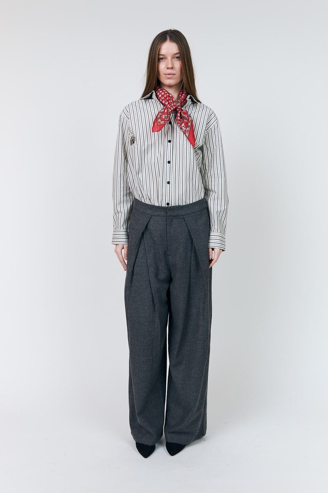 Lollys Laundry - Zolall Pants 26464-2019 - 15 - Dark Grey Melange