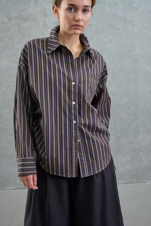Love & Divine - Love1442-1 20572 - 830 - Brown Stripe Skjorter 