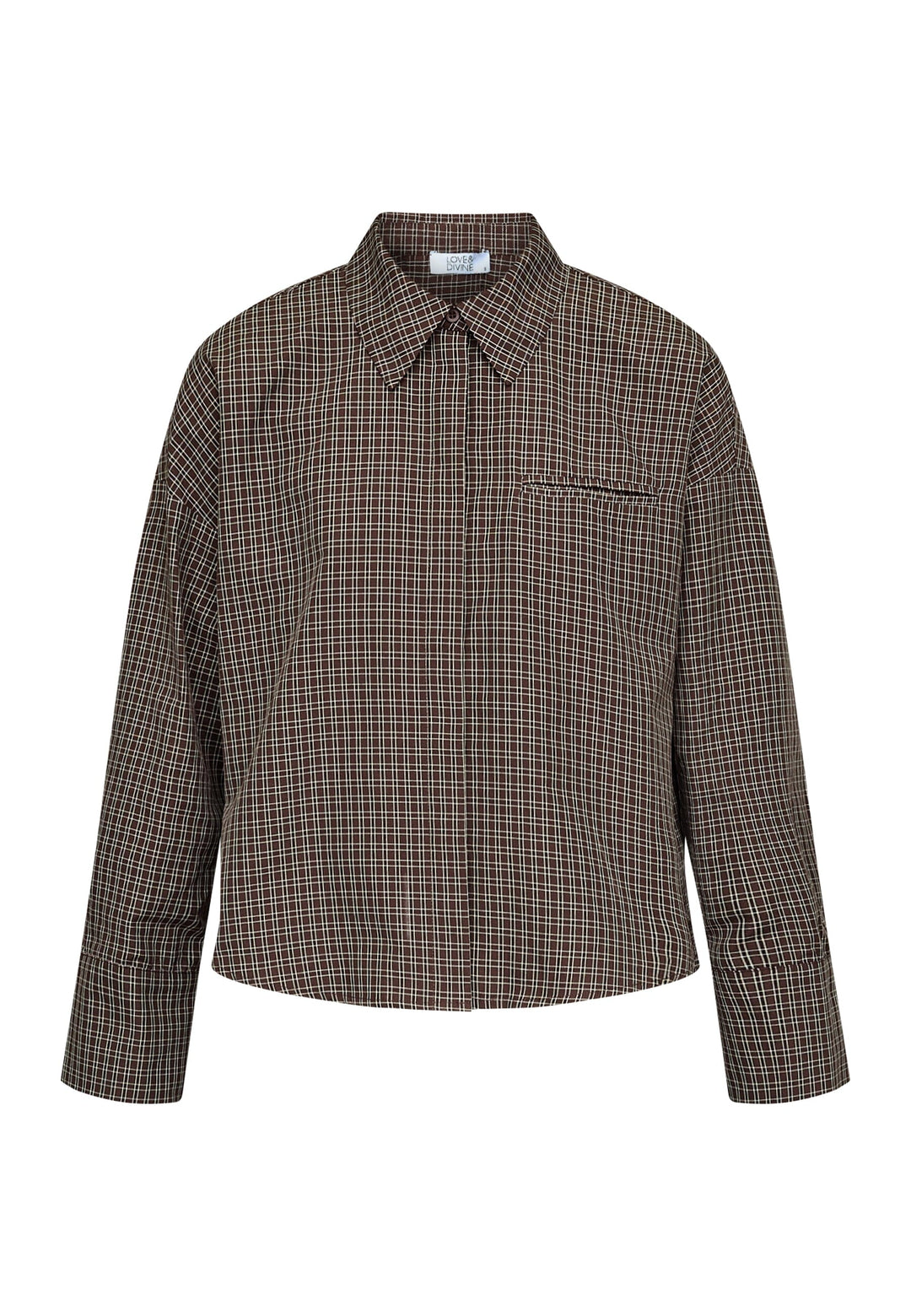 Love & Divine - Love1495-4 20029 - 222 - D. Chocolate Check Skjorter 