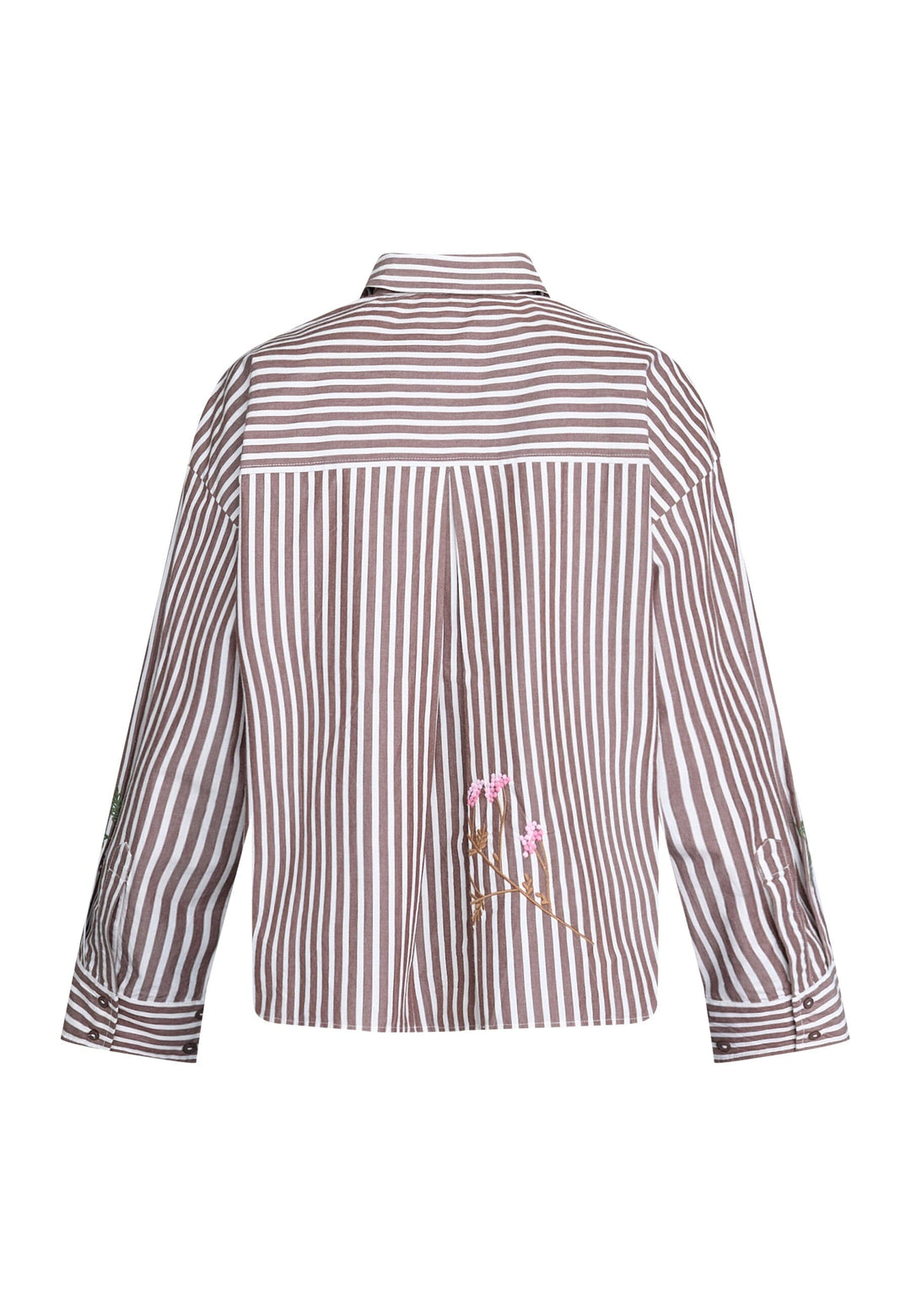 Love & Divine - Love1555-3 20075 - 834 - Brown/Cream Stripes Emb. Skjorter 