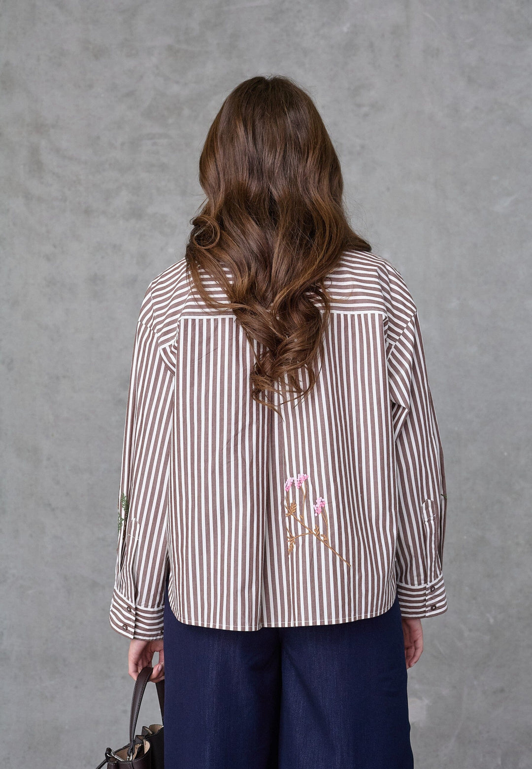 Love & Divine - Love1555-3 20075 - 834 - Brown/Cream Stripes Emb. Skjorter 