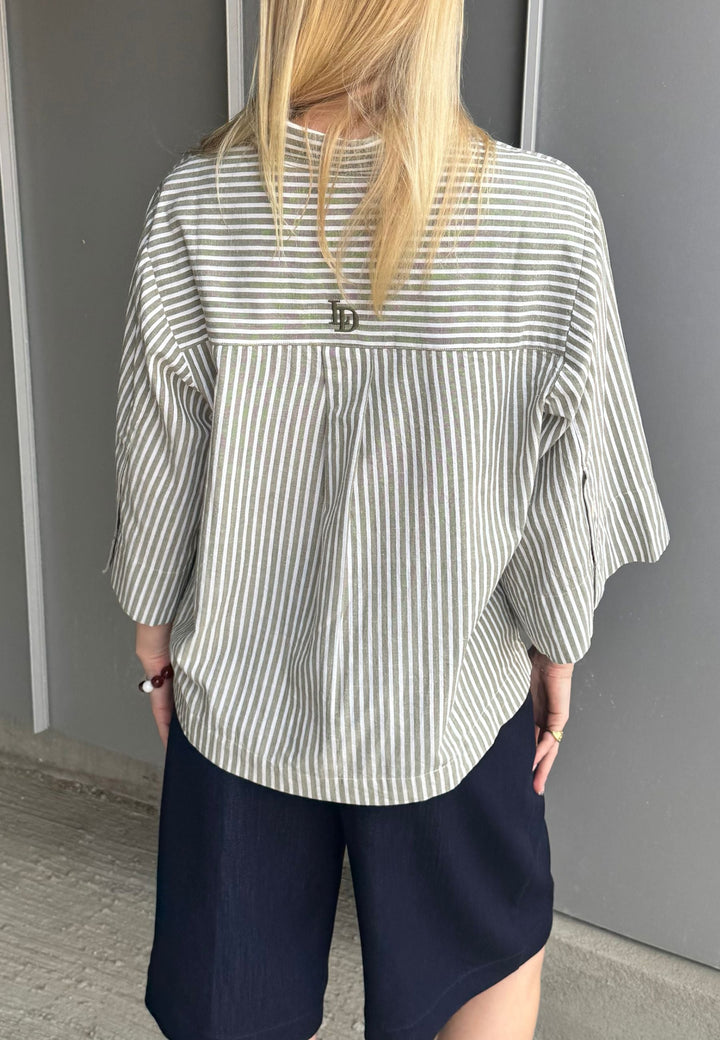 Love & Divine - Love1562-1 20202 - 207 - Khaki Stripes Skjorter 