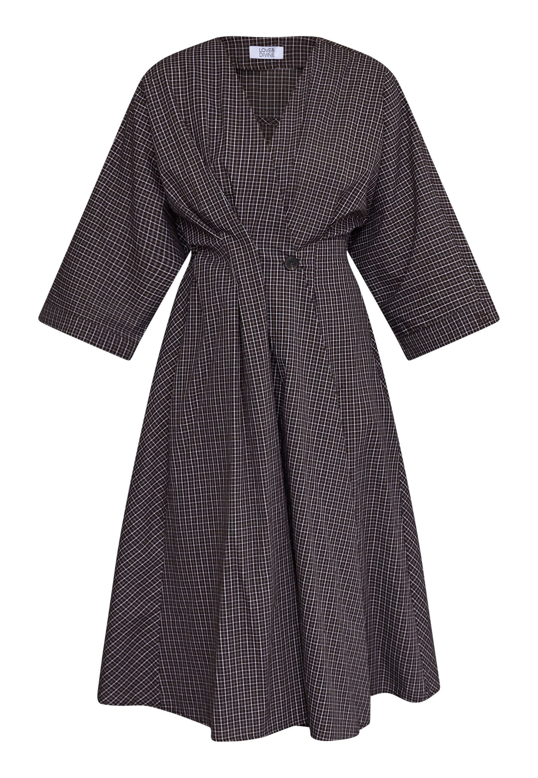 Love & Divine - Love1602-1 20398 - 843 - Black Check Kjoler 