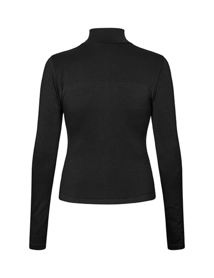 Lykkeland Ateliér - Faye High Neck W/Logo L0825925F.500 - Black Bluser 