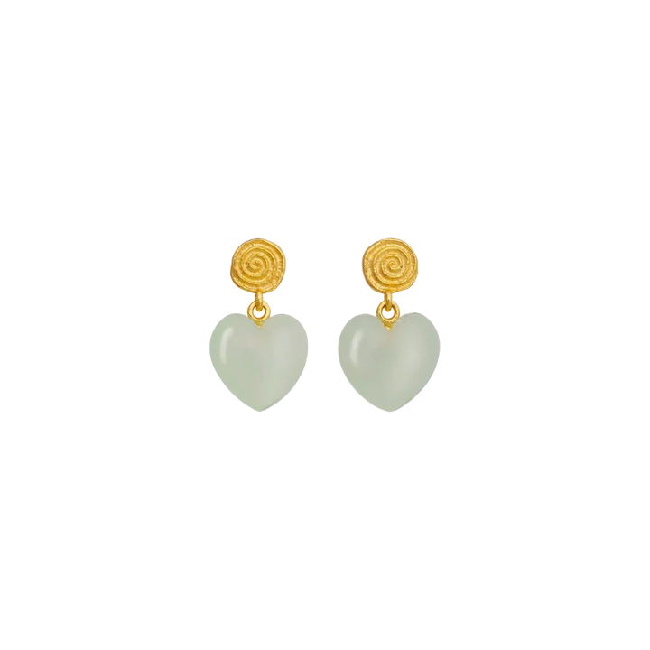 Maanesten - Penny Petite Moss Green Earrings - 10131a Øreringe 