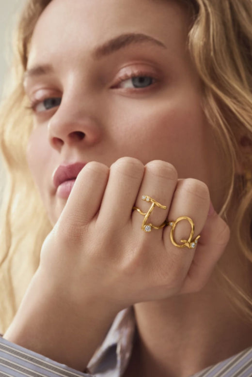 Maanesten - T Alphabet Ring - 4946a Ringe 
