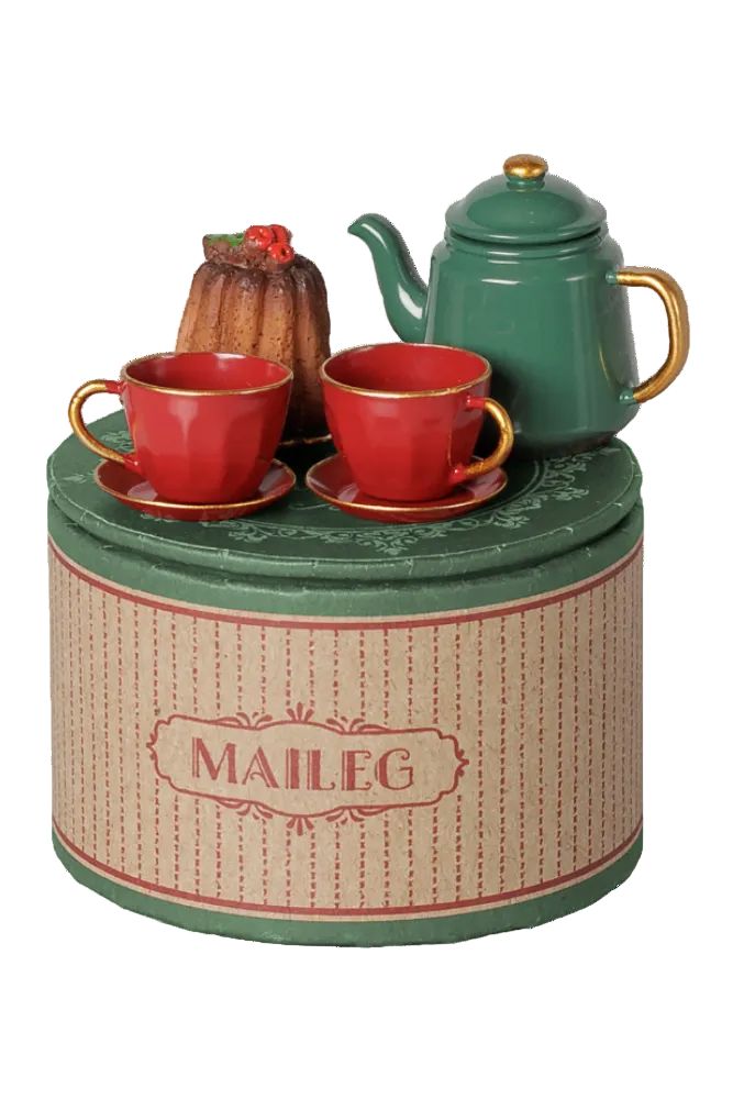 Maileg - Jule-Teselskab, Mus - RøD/GrøN - 14-6160-00 Julepynt 