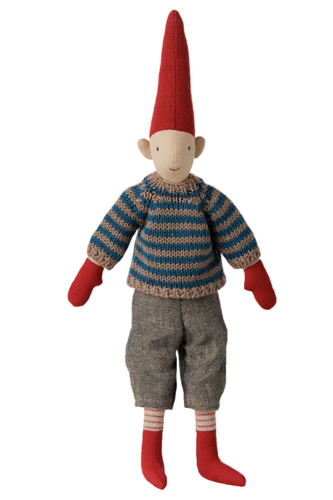 Maileg - Pixy, Str. 2 - Dreng - Stribet Strikket Sweater - 14-6424-00 Julepynt 