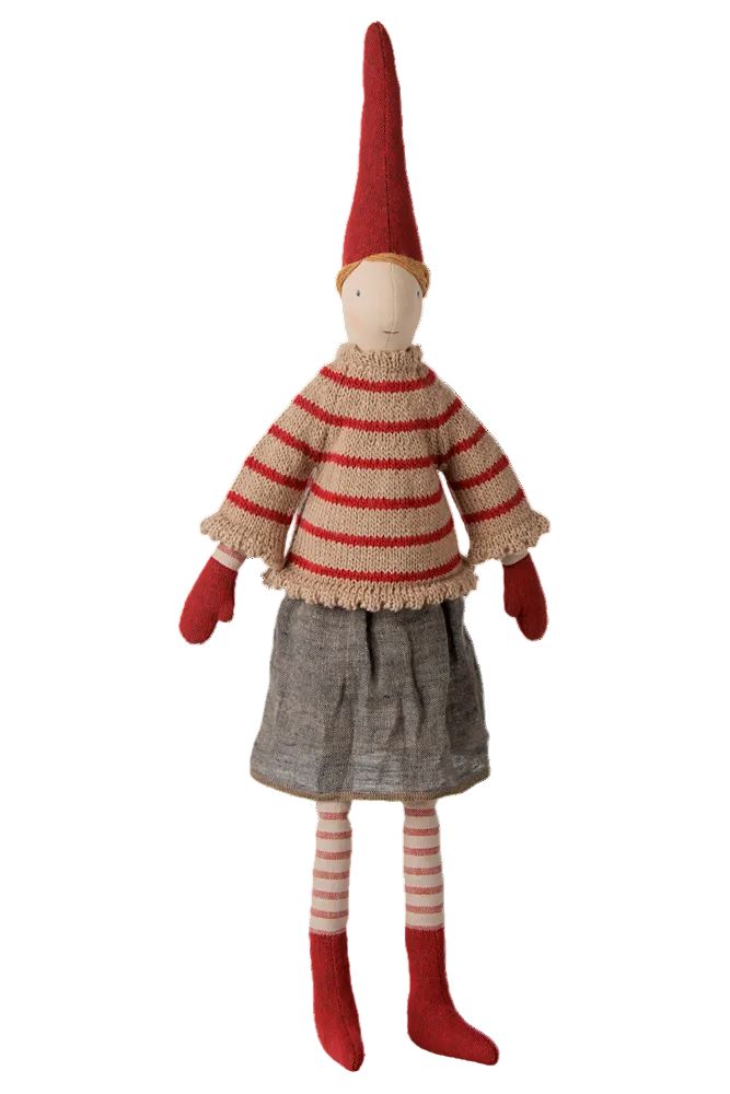 Maileg - Pixy, Str. 3 - Pige - Stribet Strikket Sweater - 14-6432-00 Julepynt 