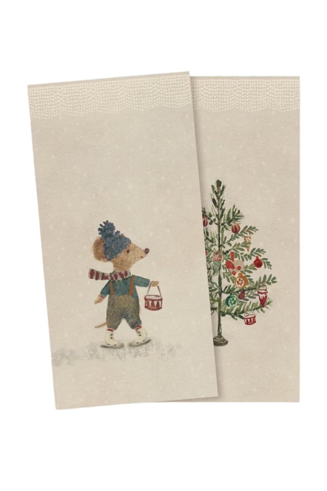 Maileg - Serviet, Lille - Julemus - 14-6103-00 Julepynt 