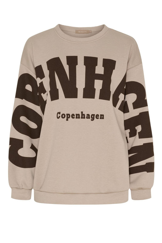 Marta Du Chateau - Chibiscus Sweatshirt 22659 - Beige Sweatshirts 