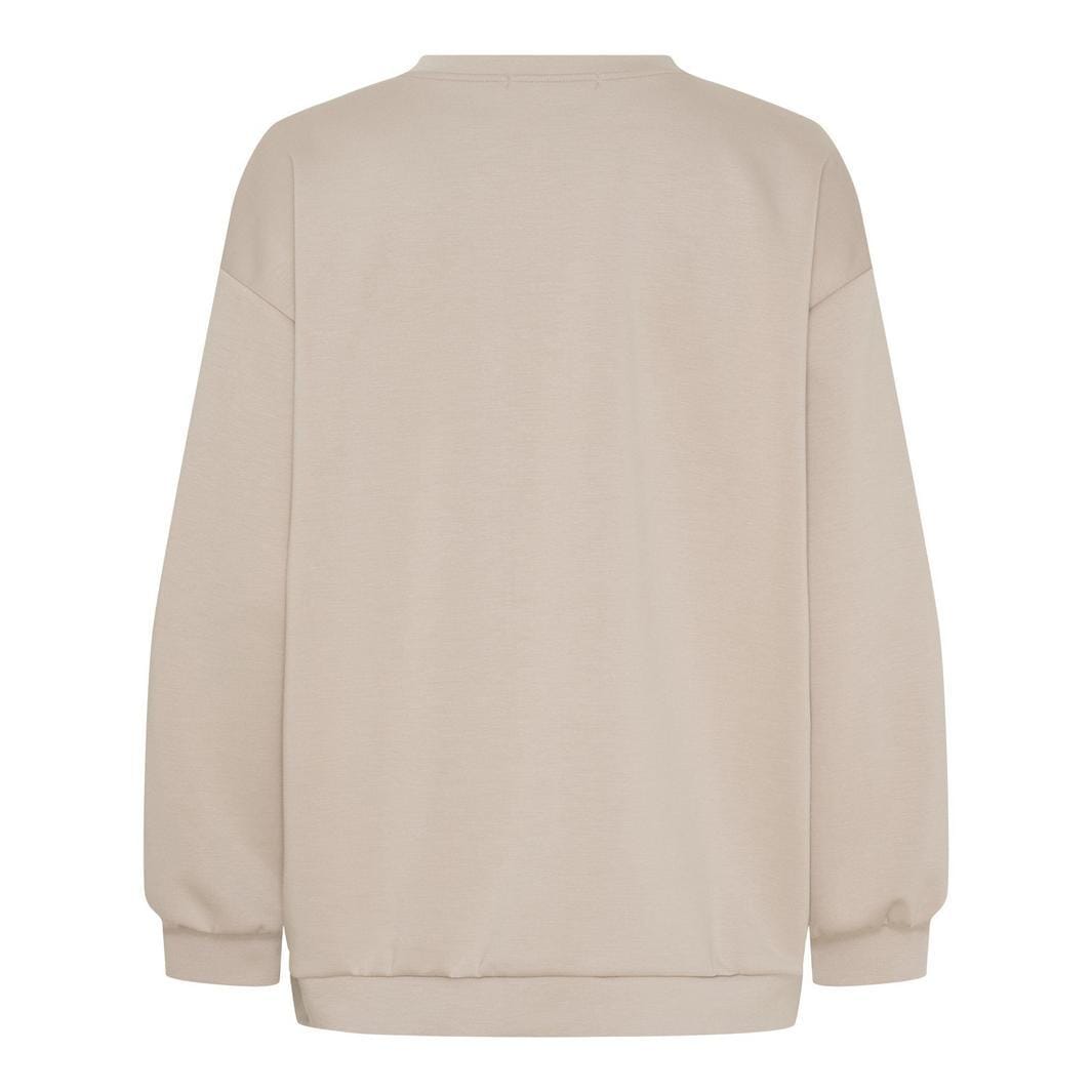 Marta Du Chateau - Mdchibiscus Sweatshirt 22659 - Beige Sweatshirts 