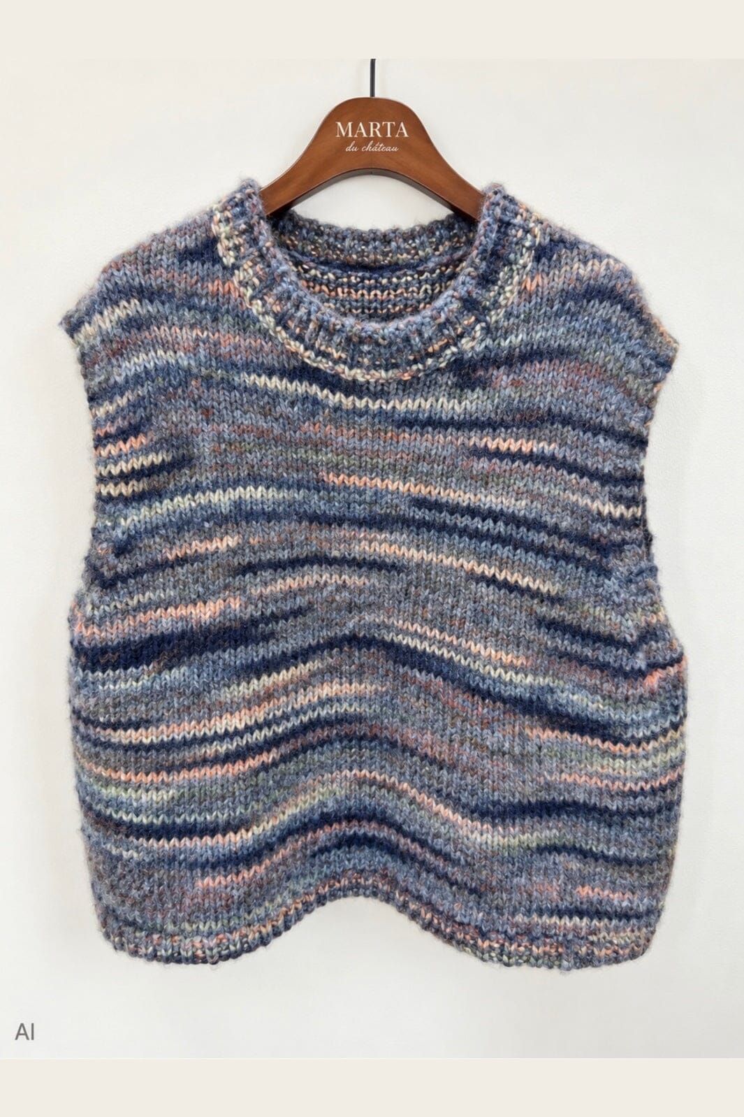 Marta Du Chateau - Mdcamaryllis Knit Vest 17018 - Blue