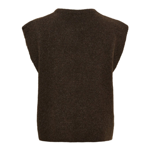 Marta Du Chateau - Mdccelestia Knit Vest 9980 - Brown Veste 