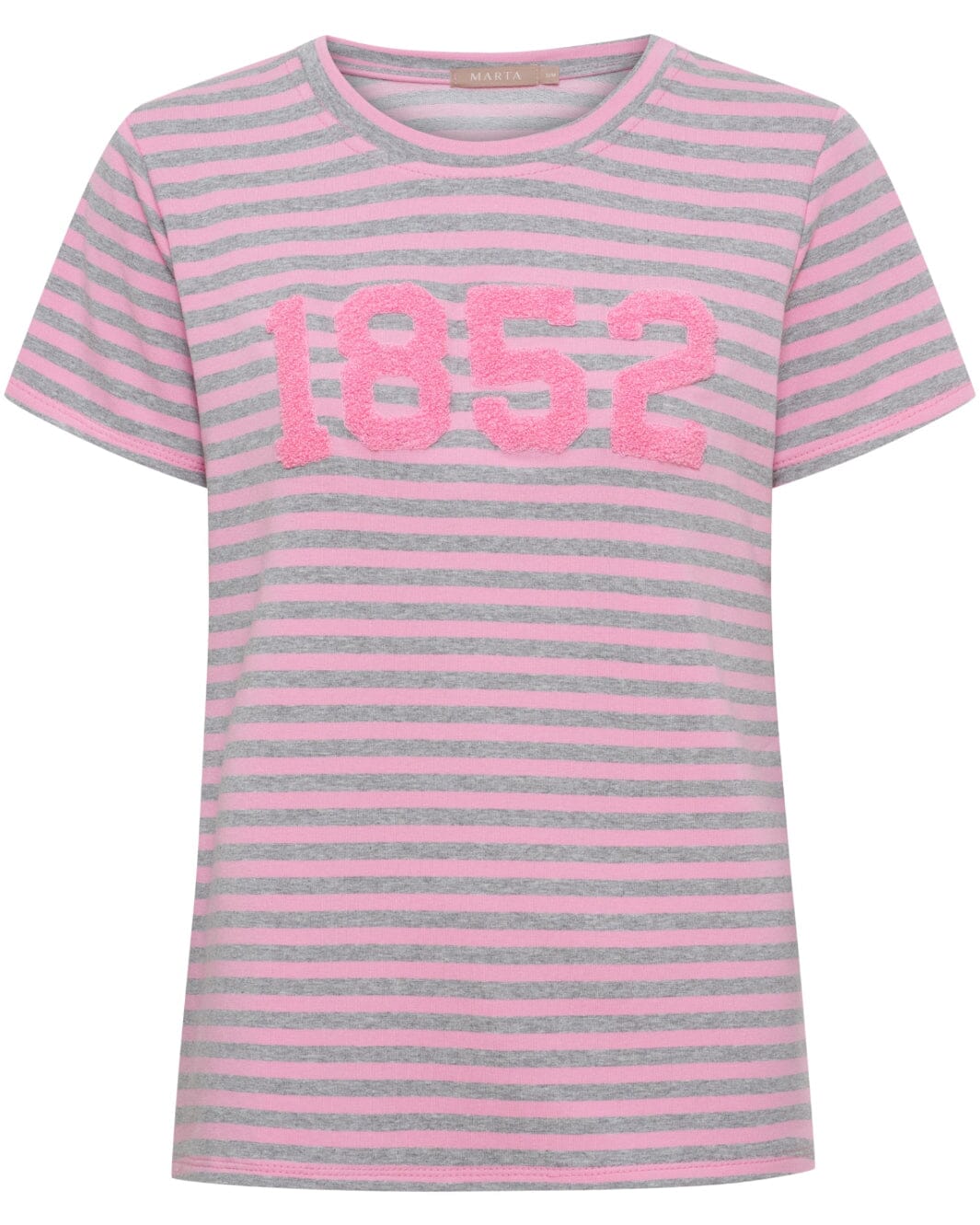 Marta Du Chateau - Mdchertha Tee 84275-1852S - Pink/Grey T-shirts 