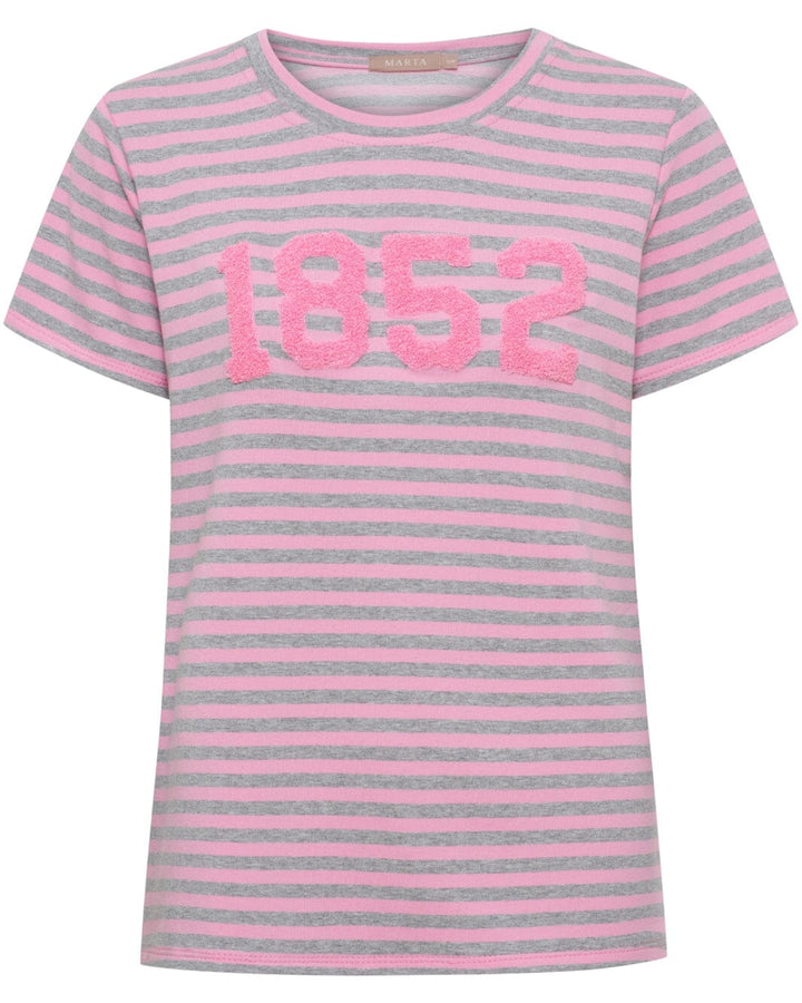Marta Du Chateau - Mdchertha Tee 84275-1852S - Pink/Grey T-shirts 