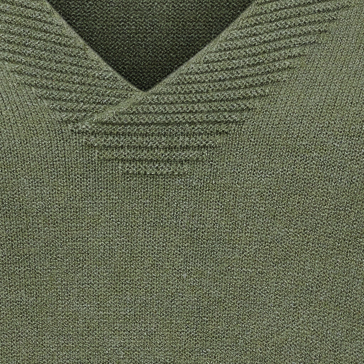 Marta Du Chateau - Mdcinaya Knit 9587 - Military Melange Strikbluser 