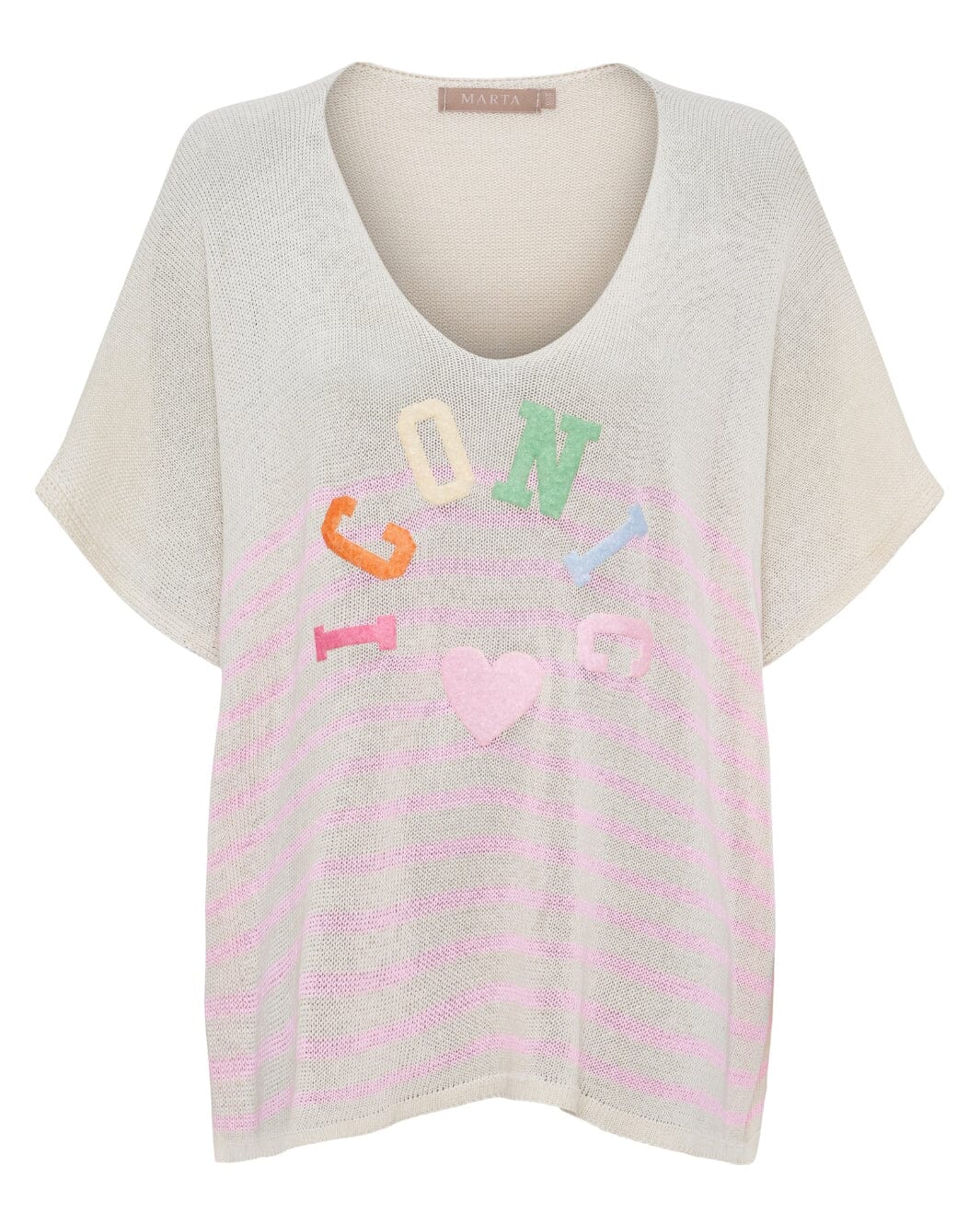 Marta Du Chateau - Mdcjulissa Knit Al6108 - Baby Pink Strikbluser 