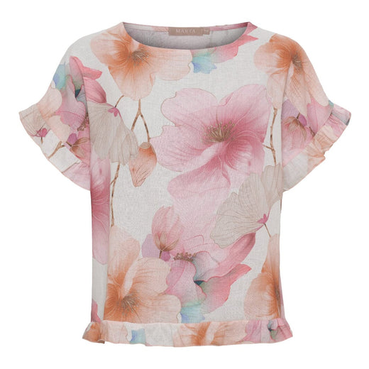 Marta Du Chateau - Mdcmathea Blouse 86493 - Pink Flower Bluser 