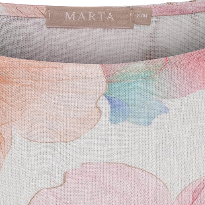 Marta Du Chateau - Mdcmathea Blouse 86493 - Pink Flower Bluser 