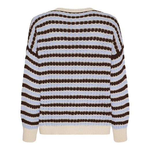 Marta Du Chateau - Mdcnivelle Knit KNA110M - Moro/Celeste Strikbluser 
