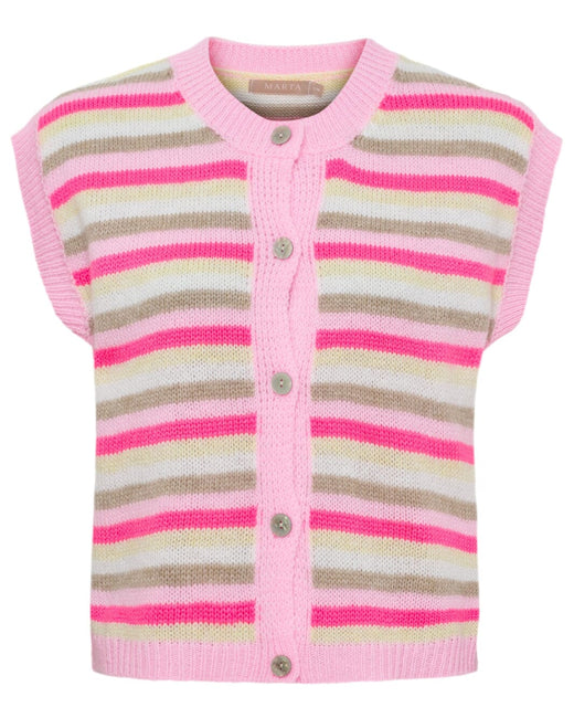 Marta Du Chateau - Mdcnovalie Vest 9603B - Pink Veste 